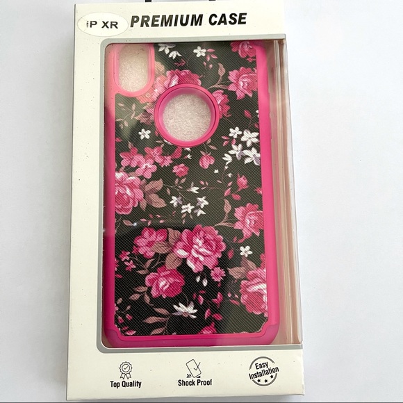 Pink flowers Apple IPhone XR case - Picture 3 of 3